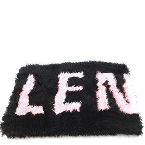 balenciaga pink fur scarf